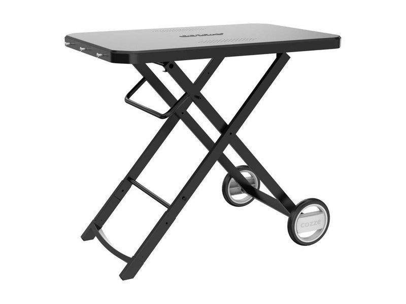 cozze Folding Table with Wheels Black