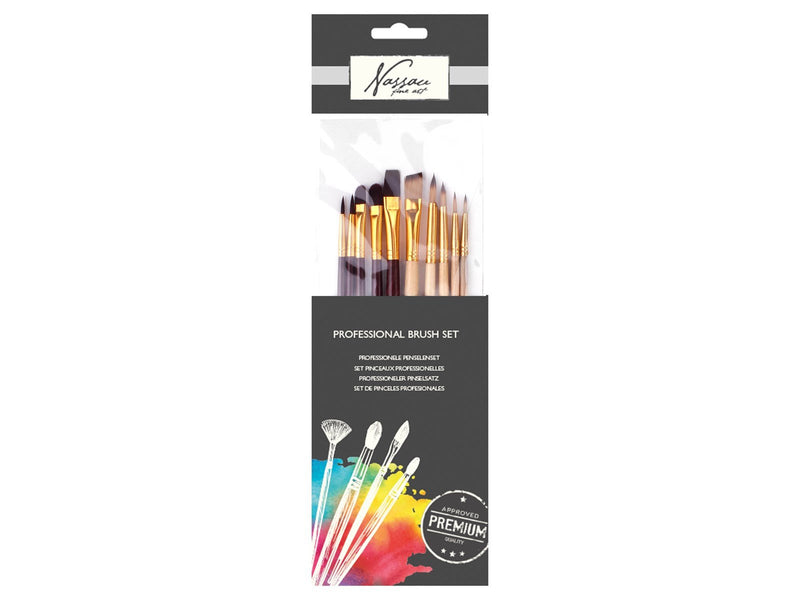 Nassau Professional Brush Set 10pcs.