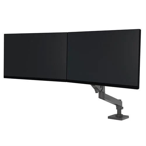 Ergotron LX Pro Monitor Tischhalterung - für 2 LCD-Displays - Dunkelgrau
