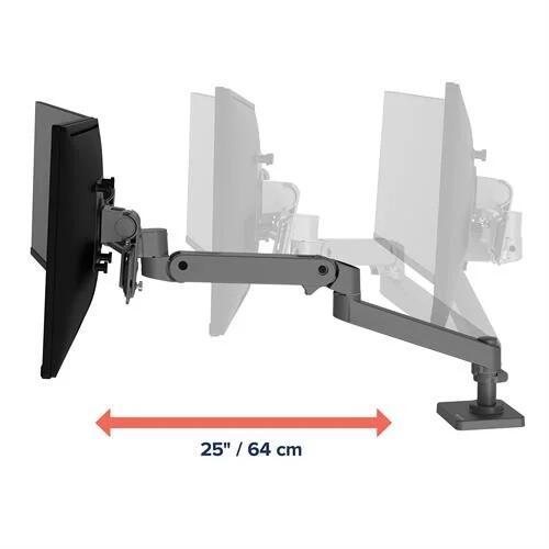 Ergotron LX Pro Monitor Tischhalterung - für 2 LCD-Displays - Dunkelgrau