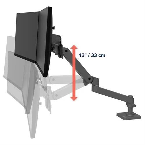 Ergotron LX Pro Monitor Tischhalterung - für 2 LCD-Displays - Dunkelgrau