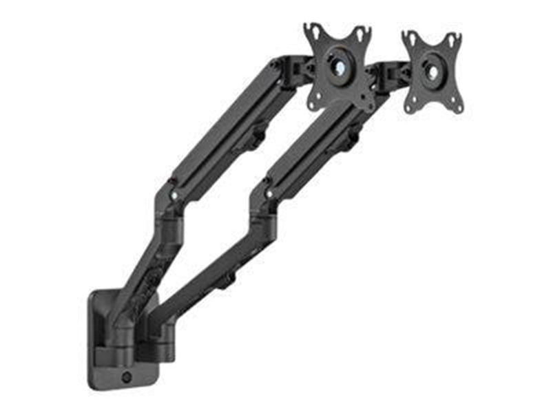 Gembird MA-WA2-01 mounting kit - adjustable arm - for 2 flat panels - up to 7 kg - fine texture black