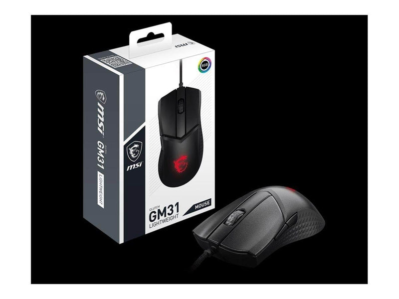 MSI Clutch GM31 - mouse - 2.4 GHz - Maus (Schwarz)