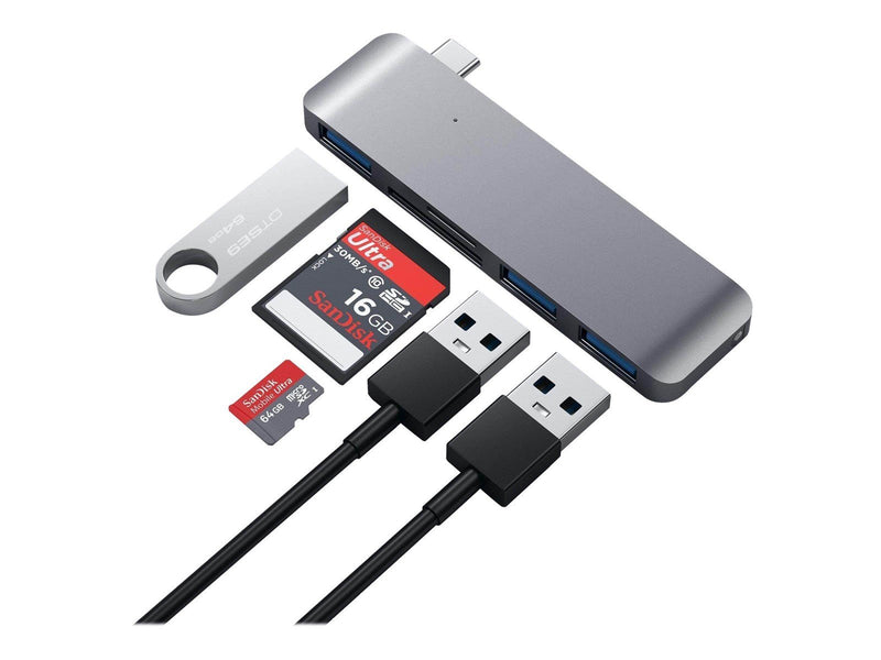 Satechi Hub, 3 x SuperSpeed USB 3.0, Desktop USB-Hubs - USB 3.0 - 3 - Grau