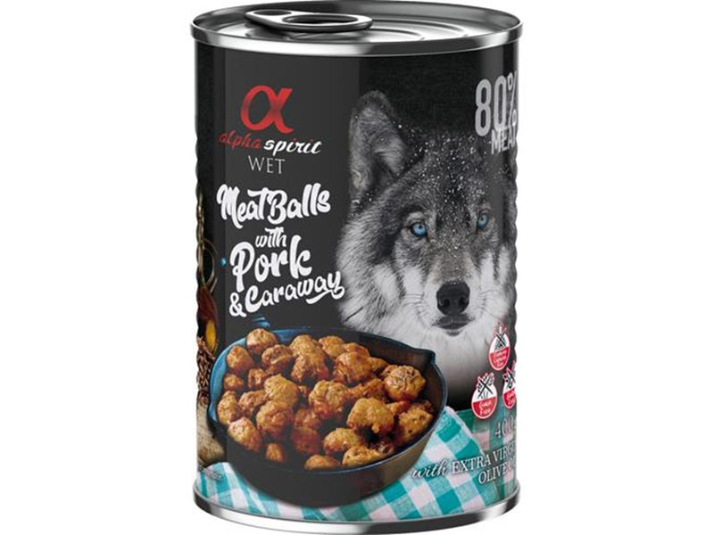 Alpha Spirit canned meatballs with pork & caraway 400g