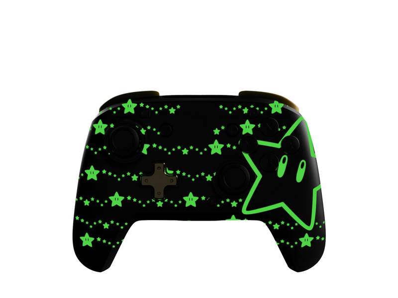 PDP Rematch Wireless: Super Mario Stars (Glow In The Dark) - Wireless Controller - Nintendo Switch