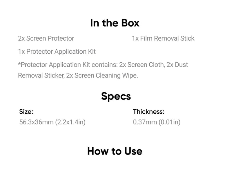 Insta360 GO 3/GO 3S Screen Protector