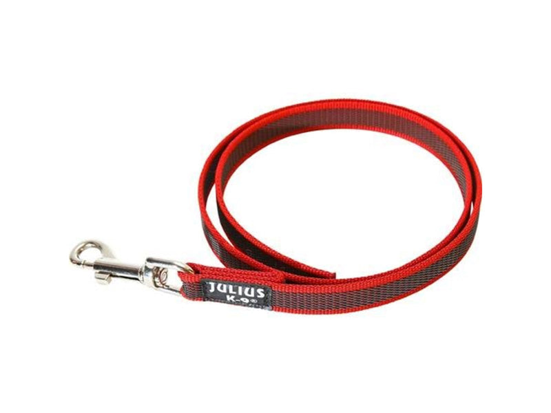 Julius-K9 IDC Color&Gray Leash w/o Handle Red/Grey 20mm/1m