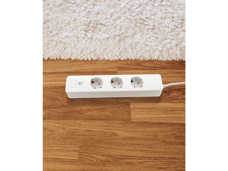 Deltaco SMART HOME Smart Branch Socket 3xCEE 7/3 USB-A 2A white