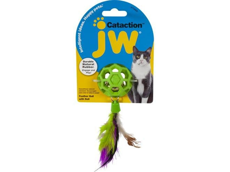 JW Cataction Feather Ball w/ Bell