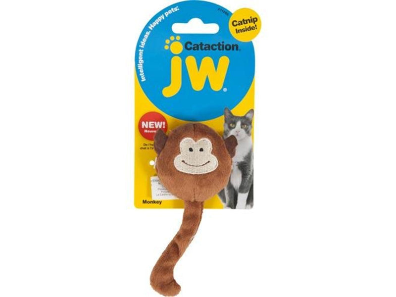 JW Cataction Catnip Monkey Brown