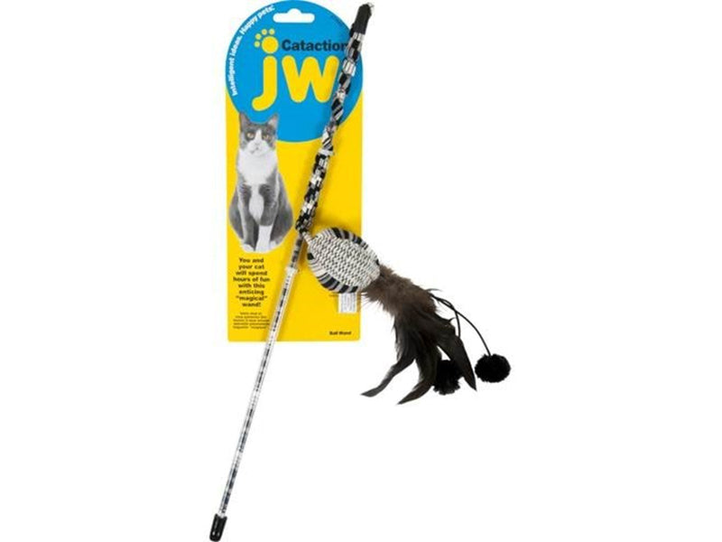 JW Cataction Feather Ball Cat Wand