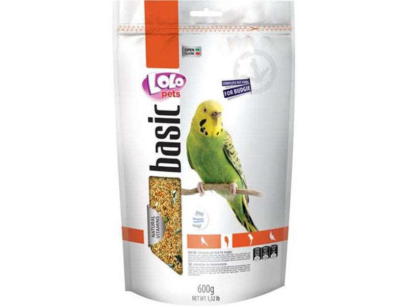 Lolo Pets Budgie food complete 600g resealable