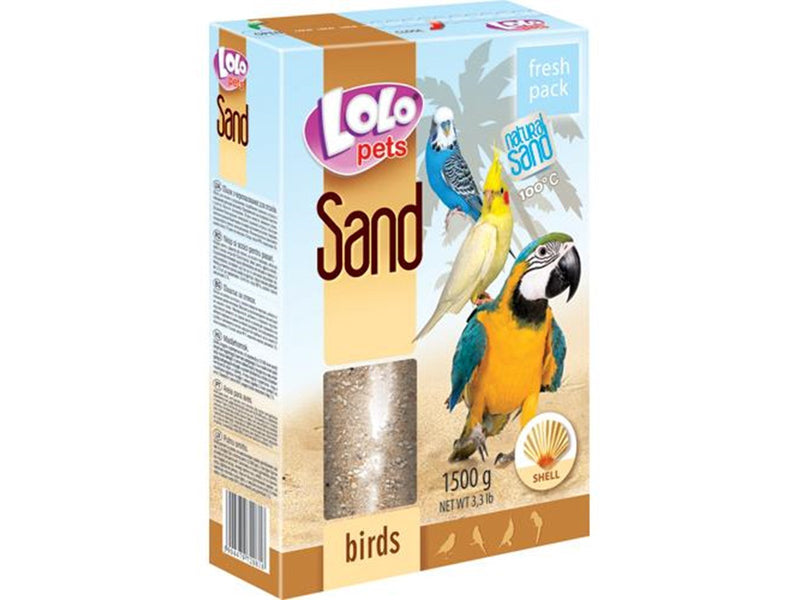 Lolo Pets Bird sand w/clam shell 1.5 kg