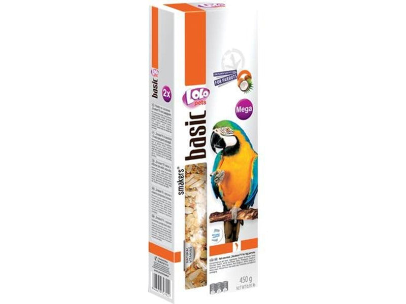 Lolo Pets 2x seed bars MEGA parrot nut + coconut.