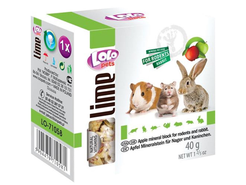 Lolo Pets Limestone for Rodents Apple 40 g