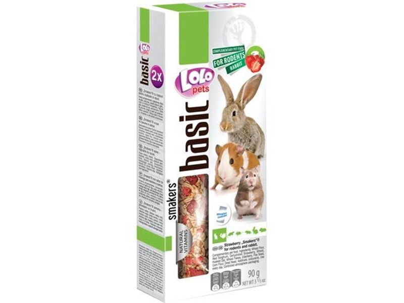 Lolo Pets 2x seed sticks rodent/rabbit strawberry