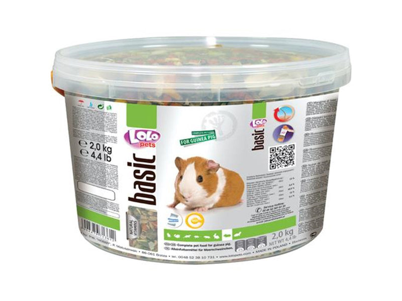 Lolo Pets Complete guinea pig feed 2000g in a bucket