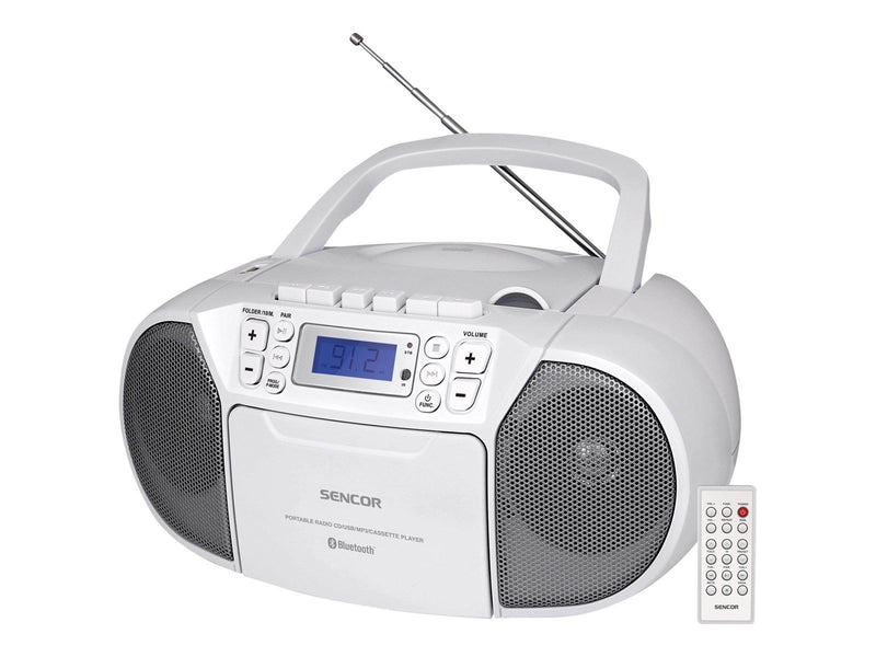Sencor SPT 3907 W - boombox - CD USB-host Cassette Bluetooth - MP3 Spieler