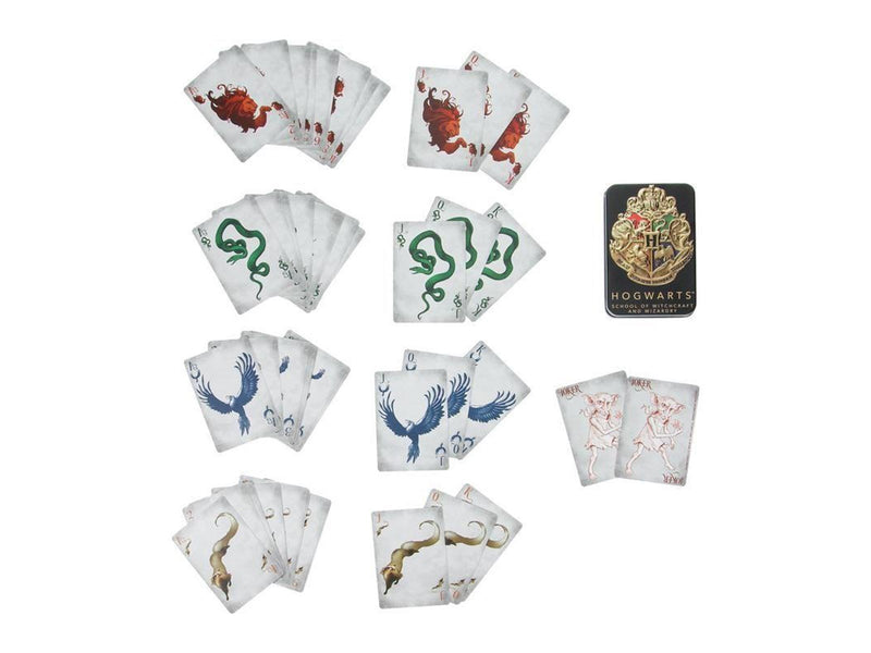 Paladone Hogwarts Playing Cards in a Tin Black