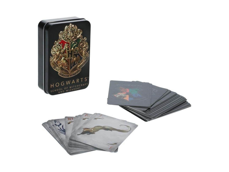 Paladone Hogwarts Playing Cards in a Tin Black