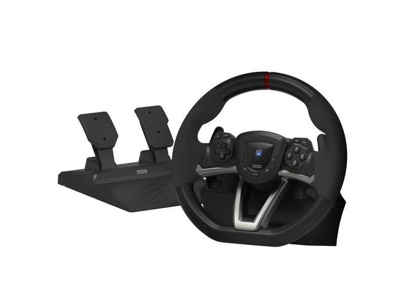 HORI Racing Wheel Pro Deluxe - Black - Wired Wheel, gamepad and pedals set - Nintendo Switch