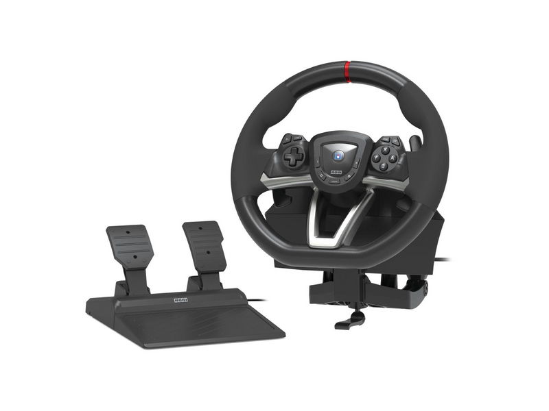 HORI Racing Wheel Pro Deluxe - Black - Wired Wheel, gamepad and pedals set - Nintendo Switch