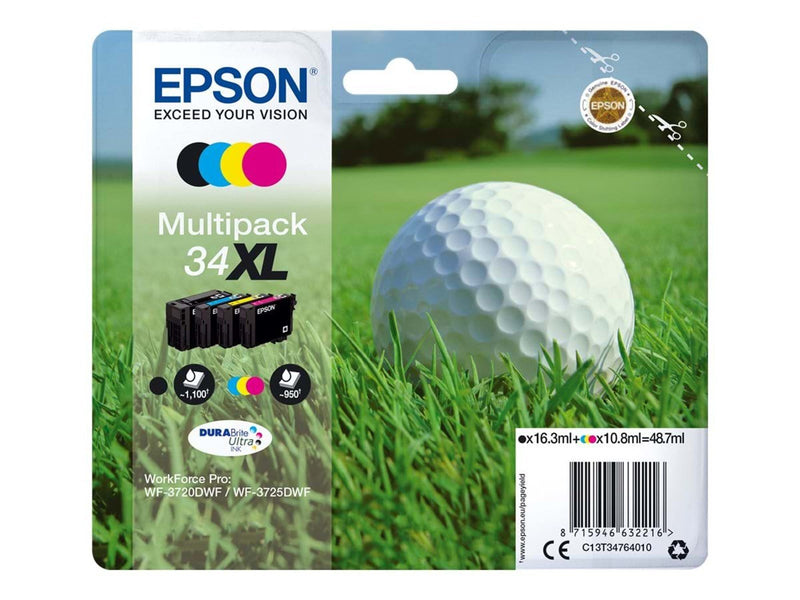 Epson 34XL 4-pack (Black Yellow Magenta Cyan) - Tintenpatrone 4 Farben