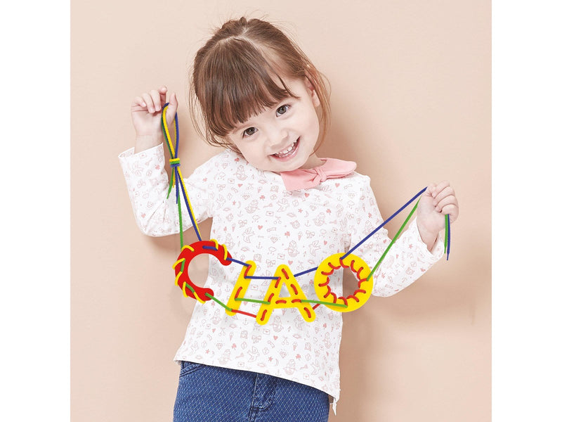Quercetti Play Montessori Lacing ABC + 123