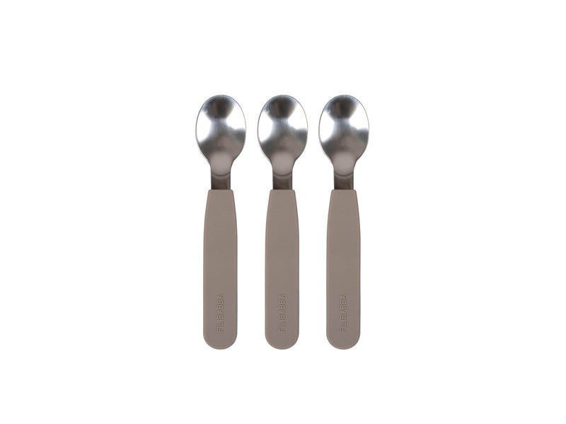 Filibabba Silicone spoons 3-pack - Warm Grey