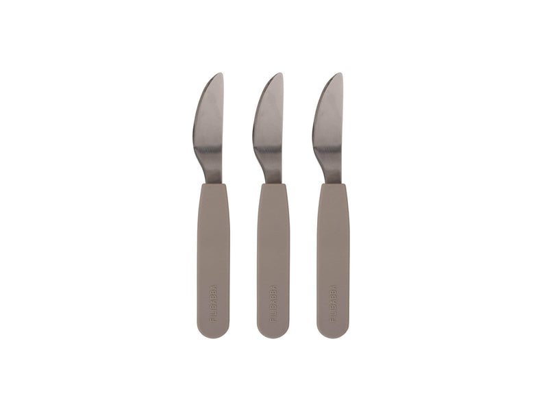 Filibabba Silicone knife 3-pack - Warm Grey