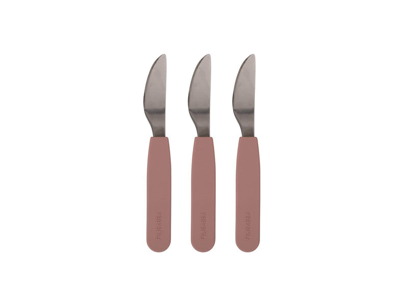 Filibabba Silicone knife 3-pack -Rose