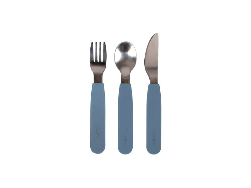 Filibabba Silicone cutlery set - Powder Blue