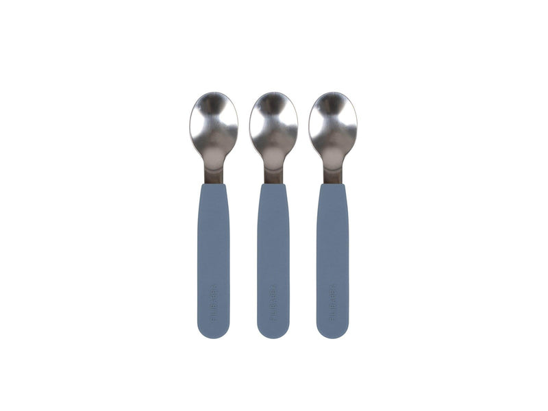 Filibabba Silicone spoons 3-pack - Powder blue