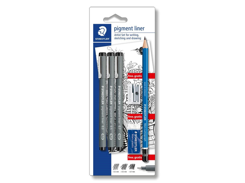 Staedtler pigment liner 3pcs on BC 100% PEFC