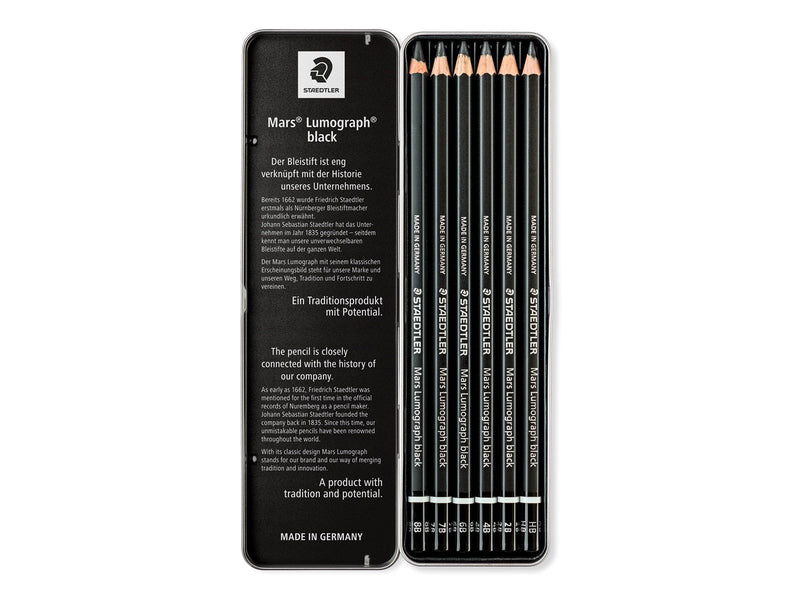Staedtler Pencil Lumograph black x6 100% PEFC