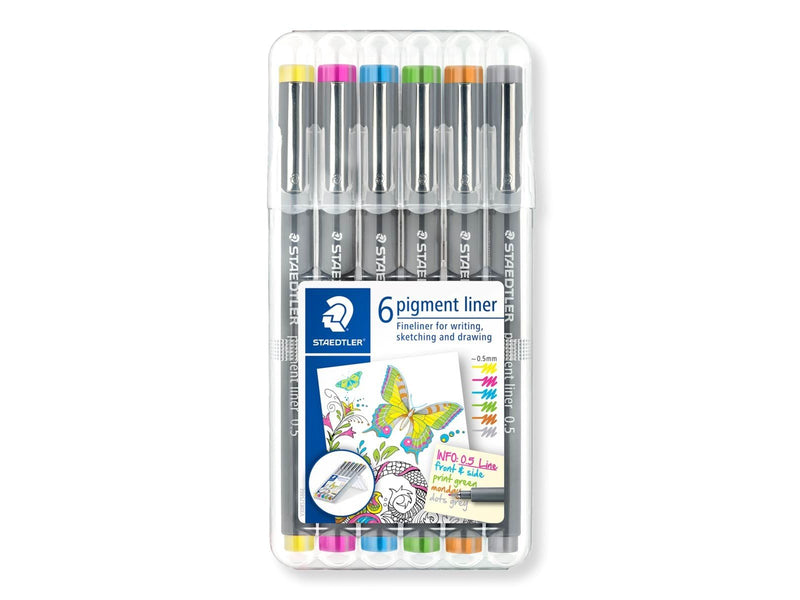 Staedtler Fineliner pigment lin. 0.5mm 6 col.