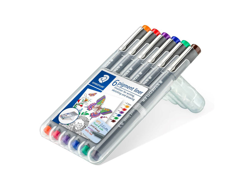 Staedtler Fineliner pigment lin. 0.3mm 6 col.
