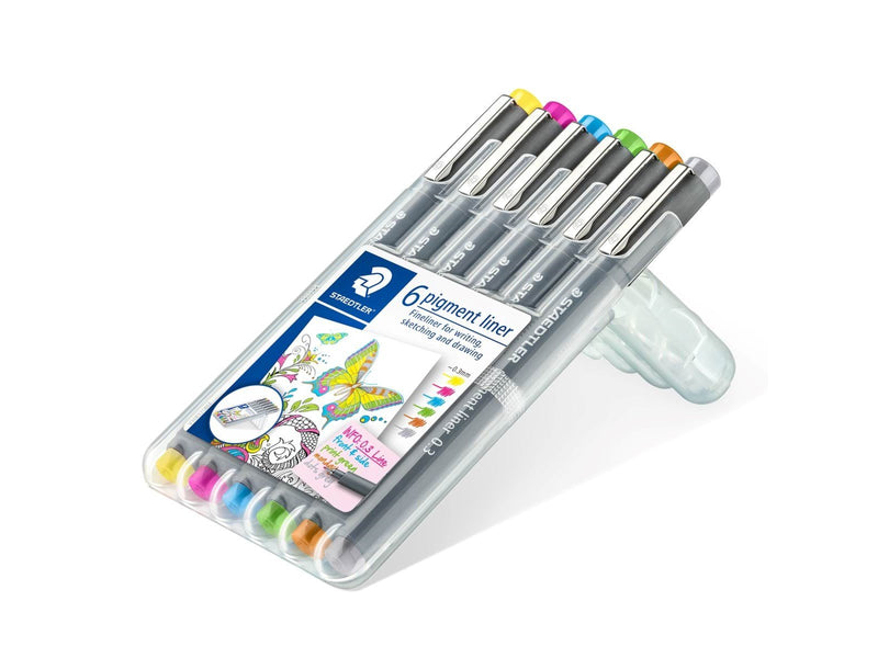 Staedtler Fineliner pigment lin. 0.3mm 6 col.