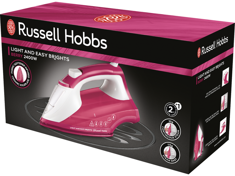 Russell Hobbs Dampfbügeleisen Light & Easy Brights Berry Iron 26480-56
