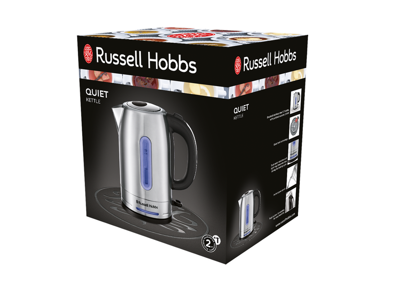 Russell Hobbs Wasserkocher Quiet Kettle 26300-70 - Grau - 2400 W