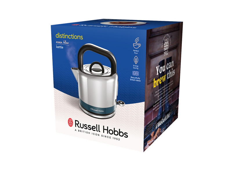 Russell Hobbs Wasserkocher Distinctions 26421-70 - Ocean - Blau/rostfreier Stahl - 2400 W