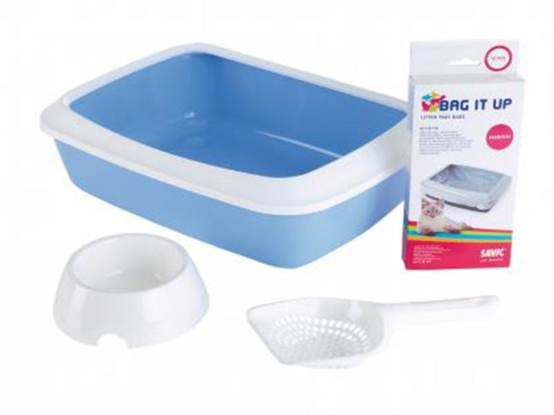 Savic Iriz Starter Kit Litter Tray 42x31x12.5cm Blue/White