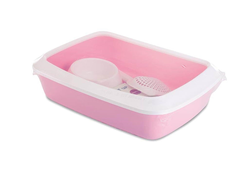Savic Iriz Starter Kit Litter Tray 42x31x12.5cm Pink/White