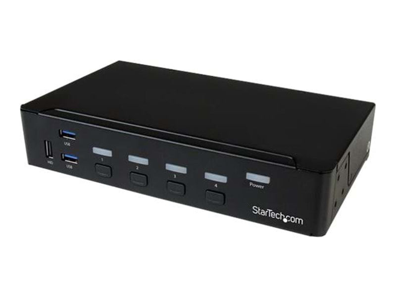 StarTech.com 4-Port DisplayPort KVM Switch With Built-in USB 3.0 Hub - 4K