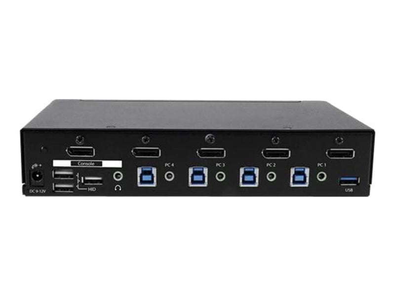 StarTech.com 4-Port DisplayPort KVM Switch With Built-in USB 3.0 Hub - 4K