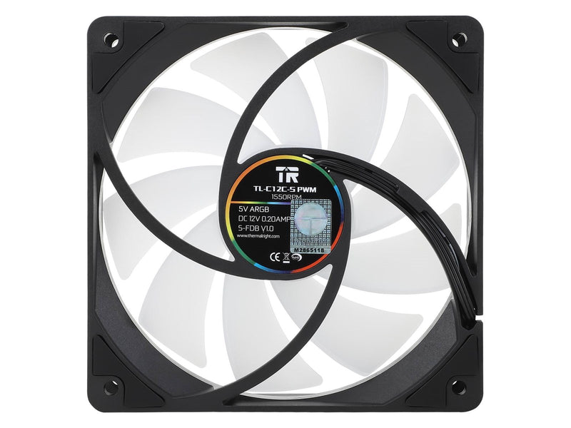 Thermalright TL-C12C-S ARGB - Black (3-pack) - Gehäuselüfter - 120mm - Schwarz mit RGB LED - 26 dBA