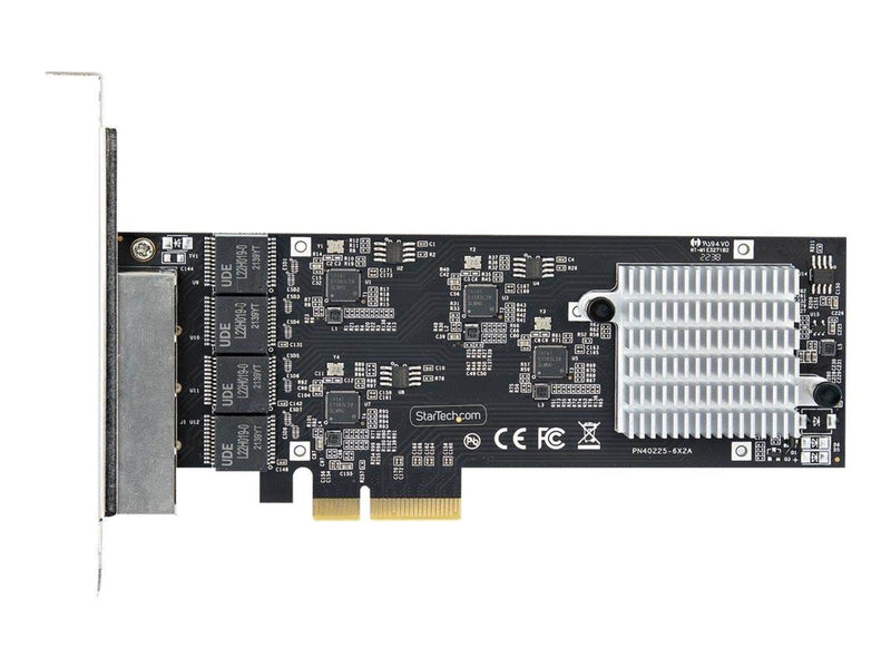 StarTech.com 4-Port 2.5Gbps NBASE-T PCIe Network Card Intel I225-V Chip Quad Port Computer Network Card Multi-Gigabit NIC PCI Ex
