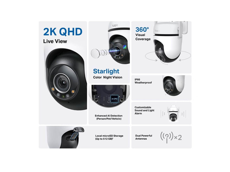 TP-Link Tapo C520WS Outdoor Pan/Tilt Security Wi-Fi Camera