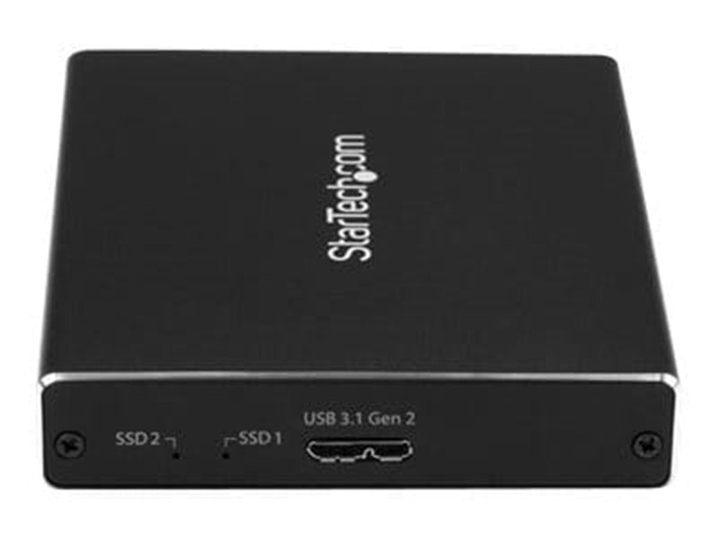 StarTech.com Dual-Slot Drive Enclosure for M.2 NGFF SATA SSDs - USB 3.1 (10Gbps) - RAID